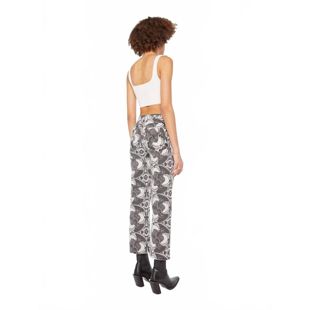 MOTHER Monochrome Swirl Cropped Pants - Picture 3 of 5